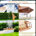 Hopper Bird Feeders for Outdoors Hanging,Brown 233