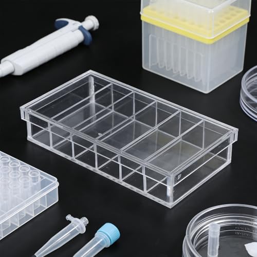 Acrylic Incubation Box with Lid, 6-Compartment Fish Breeder Tray, Laboratory Specimen Observation and Research Small Incubator for Aquarium and Experimental Use