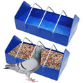 Hamiledyi 2 Pack Pigeon Feeder, Bird Dispenser Slot Container, Thick Durable Slot Container Feeding, Removable Steel Wire Partition for Pigeons Quails Birds Chicks Ducklings(Length: 8") - size: M:8 x 4 x 3 inches