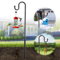 Bird Feeder Pole, 108" Shepherds Hooks for Outdoor with Anchor Base for Hanging Plants, 4/5 Inch Diameter Metal Shepherd Hook Hanger Stick for Hanging Bird Feeders, Wind Chimes