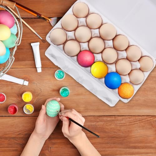 18 Pack 18 Count Paper Pulp Egg Cartons, Eco-Friendly Cardboard Egg Cartons Holds Up to 18 Eggs For Storing Extra Eggs, Crafting, Parts Storage, Easter & More
