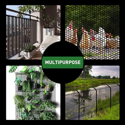 15.7 in x 39.3 FT Black Chicken Wire mesh,Comes with 60 Twist Ties,Plastic Chicken Wire Fencing,Poultry Netting,Poultry Fence,Chicken Wire for Crafts,Plastic Garden Fencing,Floral Chicken Wire - size: 15.7IN*39.3FT