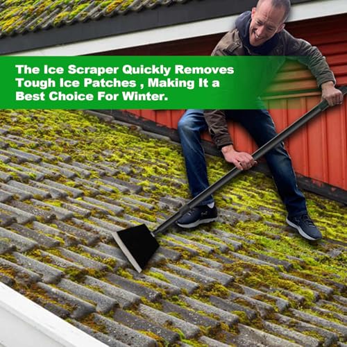 Floor Scraper Garden Shovel, Cleaning Remove Long Handle Tool 88in | Sturdy Tile Scraper for Ice, Tiles, Ceiling, Concrete, Tape, Glue, Wallpaper - Heavy Duty Sharp Blade (4mm Thickness)