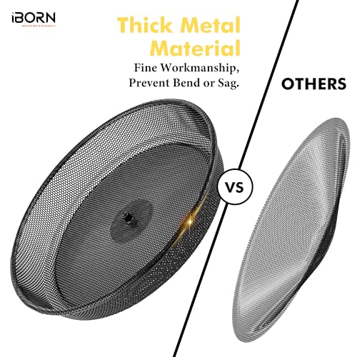 iBorn Hanging Bird Feeder Tray, Metal Mesh Bird Feeder Bowl with Thick Metal Hanger, Sturdy & Durable Bird Feeders for Outdoors, Easy to Refill & Clean, Pack of 1, Black - size: Bird Feeder Tray Only,Pack of 1