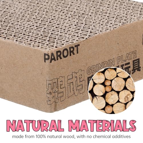 7.3 Inch Paper Bird Platform, Parakeet Toys Bird Toys Parrot Perch Birds Cage Stand Chewing Toy Parrot Cage Playground for Macaws, Conures, Budgies, Cockatiel, Lovebird, Small Birds