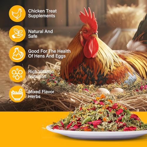 21oz Premium Chicken Nesting Herbs – Natural Dried Blend, Lavender Rose Mint Mix, Helps Reduce Odors and Freshen Coop Naturally, Relaxing & Calming Herbs for Happy Hens - size: 1.31 Pound (Pack of 1)