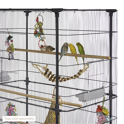 Prevue Pet Products Playtop Flight Bird Cage with Stand - F085, Black