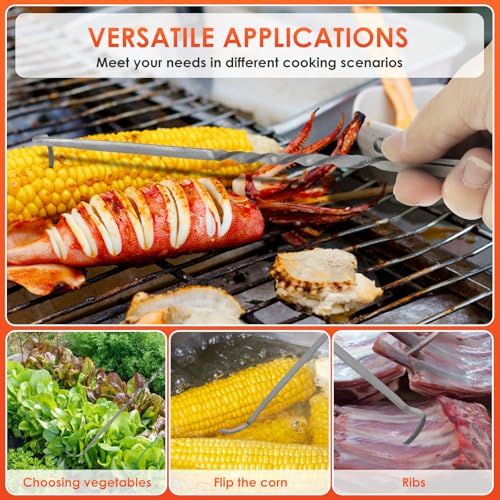 Stainless Steel BBQ Flipper Turner, Heat Resistant Meat Turner for Cooking and Grilling