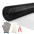 Hardware Cloth 1/2inx36inx100ft, Chicken Wire Fencing Welded Wire Mesh Vinyl PVC Coated Mesh Coop Garden Plant for Rabbit Snake Rodent Foxes Raccoons Poultry Netting Cage Farm Protection - color: Black, size: 1/2in 36in×100ft