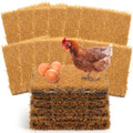 Teenyyou 18 Pack Chicken Nesting Box Pads, 13 x 13 x 1.18 Inch Washable Nesting Pad for Chicken Coop, Artificial Grass Rug Carpet Reusable Nest Box Bedding Fake Synthetic Turf Mat for Hen Laying Eggs