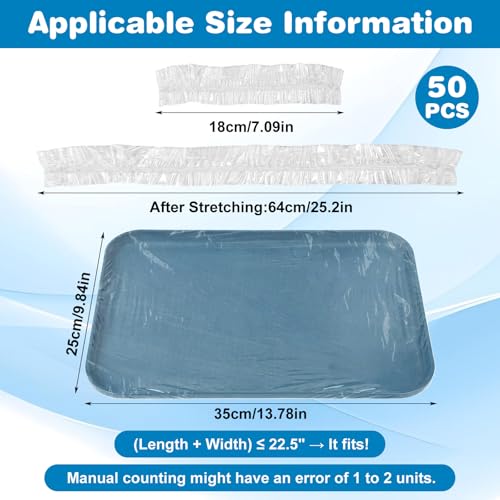 Disposable Bird Cage Liners, 50Pcs Elastic Plastic Birds Cage Tray Liners, Waterproof Birds Cages Tray Liner, Universal Birdcage Liner Bags for Parakeets, Parrots, Bird Cages Accessories(13.7" x 9.8")