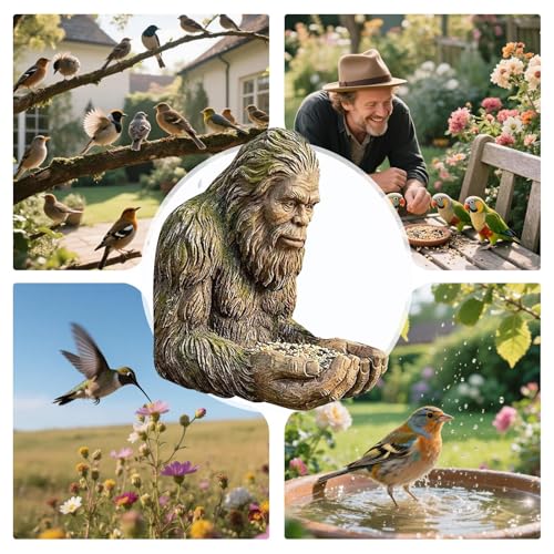 Bird Feeder | Garden Sculpture Birdfeeder Yard Art Decoration | Wild Bird Feeding Station | for Outdoor Garden Backyard Patio Yard
