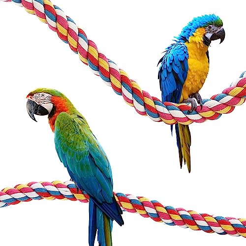 Bird Rope Perches,Parrot Toys 36 inches Rope Bungee Bird Toy (36 inches)[1 Pack] - size: 36 inches