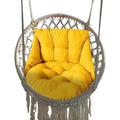 Hammock Chair Cushion, Hanging Basket Egg Chair Cushion Round Seat Thick Nest Back Pillow for Patio Garden Swing Chair Seat Pads (Only Pads) (Yellow) - color: Yellow