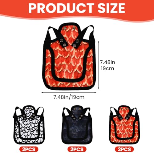 6pcs Chicken Saddles for hens, Adjustable Chicken Back & Side Saddles Waterproo-f Hen Sweater Aprons Vest Jacket