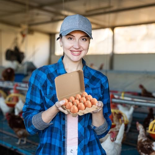 30 Pack Egg Cartons Bulk - 3×4 Style Reusable Cardboard Cartons 12 Count, Dozen Chicken Egg Crates