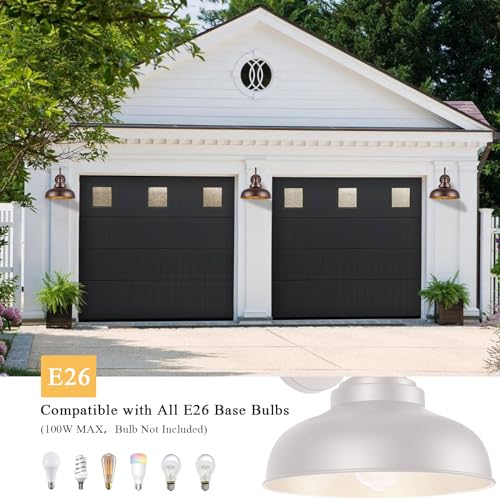 Outdoor Barn Lights Outdoor Wall Sconces Farmhouse Exterior Wall Mount Light Vintage Wall Lighting Fixture Industrial Bronze Lantern for Porch Entryway Garage Patio, 2 Pack - color: Orb+Gold, size: 02RZ007-2 PACK(Not Dusk to Dawn)