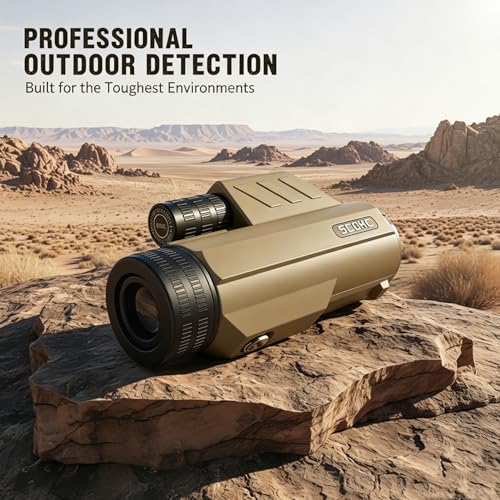 Waterproof Monocular Telescope | Lightweight with Travel Bag, Compact, 12X Magnification, Wide Field of View for Bird Watching, Hunting, Hiking, Camping (12x32, Desert Color) - color: Desert color