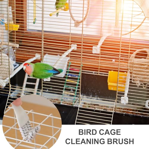 Disposable Bird Cage Liner Bags, 17X12.6 Inches, 0.6 Mil, 50 Pack | Plastic Leak-Proof, Includes Cage Cleaning Brush, For Parrots, Rabbits, Guinea Pigs - size: 17x12.6 inches