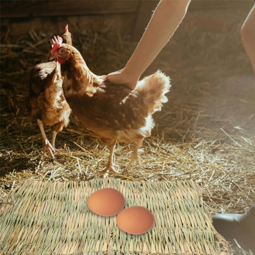 SUPVOX 1pcs Chicken Nesting Pads for Coop Straw Mat for Large Chicken Bedding Liner Comfortable Nesting Pad for Laying Hens Reusable