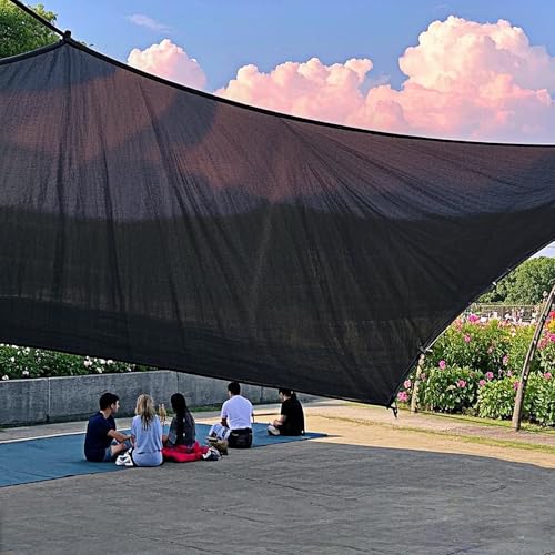 winemana Black Shade Cloth 40%, 8x10 FT Mesh Tarp - Garden Shade for Greenhouse, Patio, Vegetables, Plants Cover and Chicken Coops, Sun Shade Net for Outdoor Protection with Reinforced Grommets - size: 40%-8 FT x 10 FT