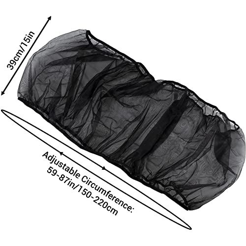 IFAMIO Bird Cage Seed Feather Catcher Adjustable Birdcage Covers Cage Skirt Large Nylon Mesh Netting Universal Bird Cage Net Cover Bird Seed Guard Skirt for Parrot Parakeet Macaw Black