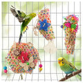 Bird Toys, Parakeet Foraging Toy, Hanging Chewing Toy, Bird Cage Accessories – Suitable for Cockatiels, Budgies, Lovebirds, Conures and Other Small Parrots - color: 3 pieces bamboo