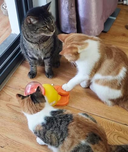 Interactive Treat Dispenser Toy for Cat Enrichment Toys to Play with, Dog Duck-Shaped Treat Toy, Duck Treat Dispenser for Dogs Cat Slow Feeder Food Puzzle, Mental Stimulation and IQ Training