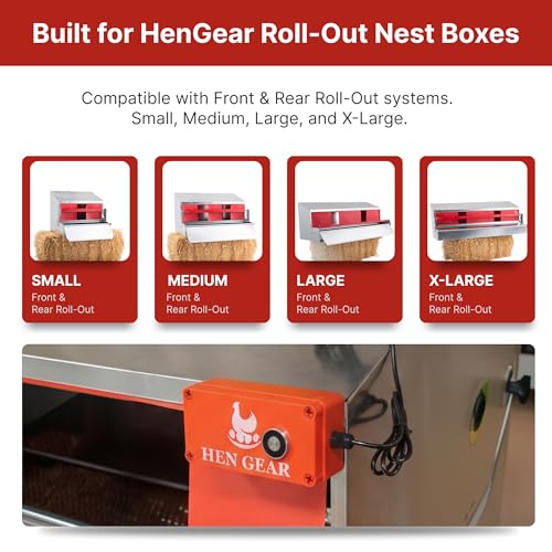 HenGear AutoRoost, Automatic Chicken Coop Door, Auto Chicken Opener, Timer | Electric Automatic Coop Opener Runs on a Timer to Lift the Nest Box Roost Bar Each Morning for Reliable Hen Access