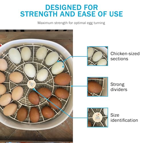 Egg Trays for Nurture Right 360 Egg Incubator,22 Medium Chicken Eggs Keeper