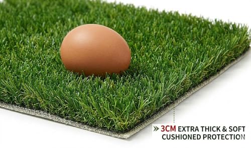 Chicken Laying & Nesting Pads for Coop, Washable Artificial Grass, 6 Pack | 1.2" Thick Egg Cushion | Fits Standard 12x12 Boxes | Anti-Shedding & Flexible | Breathable Drainage Mesh | Easy Rinse & Reuse