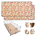 2 Pack Guinea Pig Cage Liners, 28"x 70" Washable Waterproof Bedding for Rabbit, Bunny, Hamster & Small Animals, Reusable Super Absorbent Pee Pads for C&C Cage, Strawberry Print - size: 28x70 inch 2pack