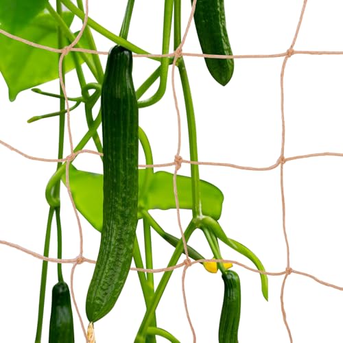 2 Pcs Plant Support Netting, Natural Jute Net, Garden Trellis Netting for Climbing Vining Plants(6.6 Ft x 9.8 Ft, 5.9 Inch Squares)