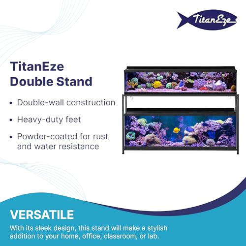 55 Gallon Double Aquarium Stand (2 Stands in 1), Fish Tank Stand, Bird Cage Stand, 50.5" W x 32" H x 13" D