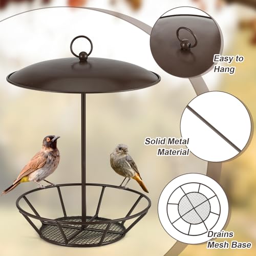 Cylinder Suet Cake Bird Feeder S-6-2 Seed Cake Bird Feeder Antique Copper Metal Feeders for Outdoor Garden Hanging Yard Decoration Wild Birdfeeding
