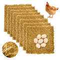 Hamiledyi 8 Pcs Chicken Nesting Pads 12"x12" Artificial Grass Rug Carpet Synthetic Turf Mat Washable Chicken Coop Bedding Laying Garden Lawn Indoor/Outdoor Bedding for Chicken Hen Small Pets(Brown) - size: 8 Pcs Brown