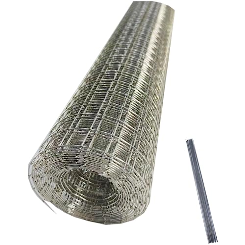 Stainless Steel Hardware Cloth Size:21Gauge 1/2inch 16inchx8Feet 304 Stainless Steel Welded Wire Mesh Supports Poultry Netting Cage Fence,Keep The Animals Out, Protecting New Plants - size: 1/2inx16inx8ftx21gauge