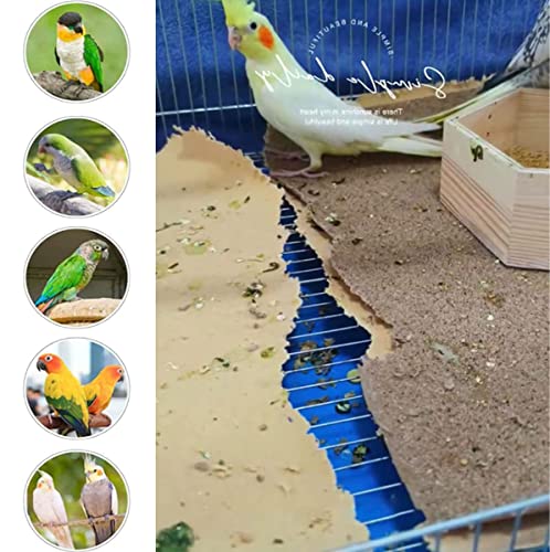 Firdnyohs 20PCS Gravel Paper for Bird Cage,11x17 Inch Bird cage Liner Gravel Paper Special for Bird Cage in sea Sand-Great for Hard-Billed Birds Safe& Clean & Easy for Improved Digestion… - size: 11" x 17"
