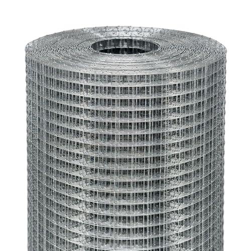 Hardware Cloth 1/2 in. x 4 ft. x 100 ft. 19-Gauge | Wire Mesh Roll, Chicken Wire Fencing, Gopher Wire, Garden Fencing, Chicken Wire Fence Roll, Tree Guard - size: 1/2'' x 48'' x 100'