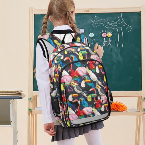 Kids Backpack Elementary Middle School Bags for Boys Girls | Travel, Daypack, Lightweight, Waterproof, with Reflective Strip - color: Multi 28