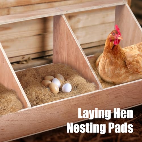 Laying Hen Nesting Pads, Premium Bedding for Chicken Nesting Box, Chicken Coop Accessories, 13x13, 6 Pieces (2 Pack) - size: 6 pieces