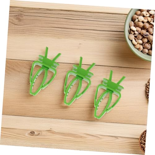 Totority 40pcs Parrot Food Holder Clips for Bird Cage White Green Vegetable Fruit Skewers for Millet Snacks and Fresh Feeding Cage-Mounted Bird Food Holder Healthy Foraging and Feeding