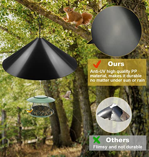 Queension Squirrel Baffle Wrap Guard Around Protects Hanging Bird Feeders for Outdoor Shepherd’s Hook, Save Bird Houses from Squirrels, Raccoons, and Rodents - Hang Mount 19 Inch 1pcs - style: Hanging Mount