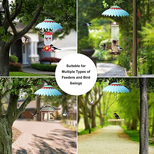 Beserie Squirrel Baffle,Hang from Bird Feeders for Outdoors Squirrel Proof, Protect Feed Green Dome Attract Hummingbirds, Moat Proof, Easy to Clean-14inch(Blue) - color: Blue 14in