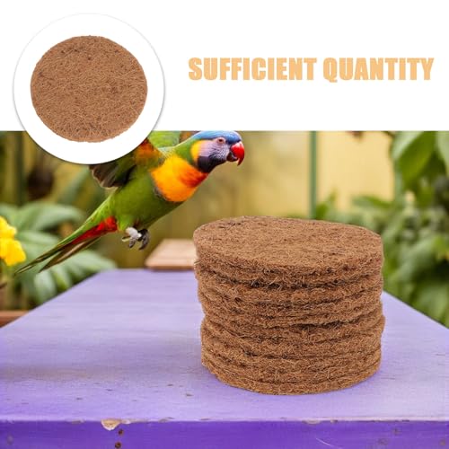 15pcs Coconut Coir Bird Nest Mats, Pigeon Breeding Nesting Pad for Pet Cage and Egg Protection, Natural Egg Laying Pad Mat for Pigeon Hatching