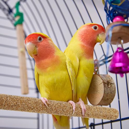 Okllen 60PCS Sand Perch Covers for Bird Cage, Perch Covers for Parakeet, Lovebird, Parrotlets, Budgies, Canaries, Finches and Other Small Birds