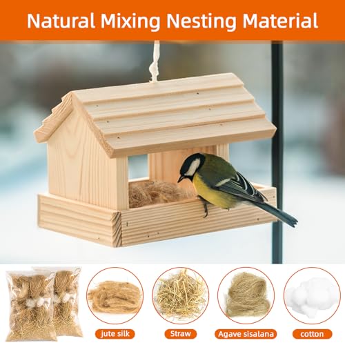 Sukh Bird Nesting Material - Bird Nest Bedding for Hummingbird Finch | Natural Nest Building Material for Parakeet Cage, Garden, Tree Trunks, DIY Bird Nests, Small Birds Supplies (3)