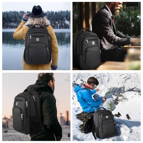 Laptop Backpack,Business Travel Anti Theft Slim College Backpack | Water Resistant Durable Computer Bag Gift for Women & Men Fits 15.6 Inch Laptop and Notebook - Black - color: Black, size: 15.6 Inch, style: Laptop