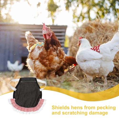M METERXITY 4-Pack Chicken Saddle for Hens, 9 Inch Polyester Chicken Apron Hens Back Protector for Protecting Bird Back and Side Feathers, Poultry Saver [Mixing 4 Styles G]