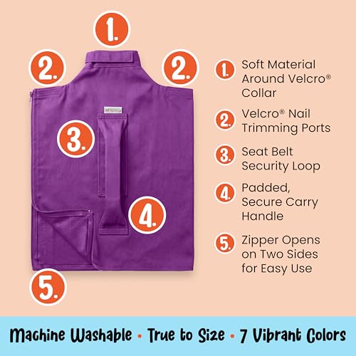 Cozy Comfort Carrier - Large Lavender Pet Carrier and Cat Carrier Soft for Grooming, Vet Visits, Medication Administration, Dental Care, and Nail Trimming - color: Lavender, size: Large
